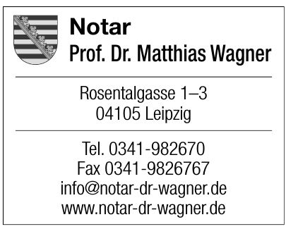 Notar Prof. Dr. Matthias Wagner Notar Prof. Dr. Matthias Wagner