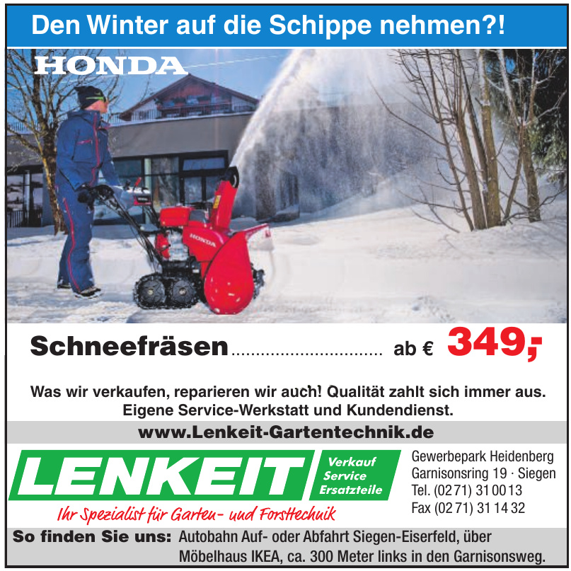 Motor-u. Forstgeräte Lenkeit GmbH Motor-u. Forstgeräte Lenkeit GmbH