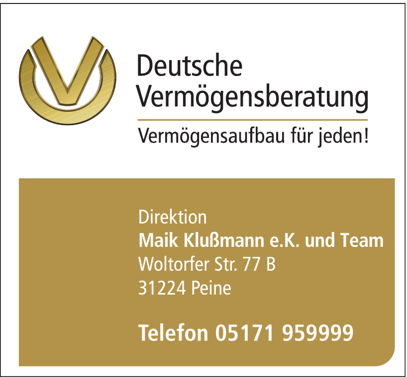 Deutsche Vermögensberatung - Maik Klußmann e.K. und Team Deutsche Vermögensberatung - Maik Klußmann e.K. und Team