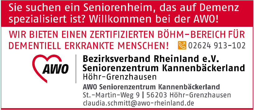 Bezirksverband Rheinland e.V. - Seniorenzentrum Kannenbäckerland Bezirksverband Rheinland e.V. - Seniorenzentrum Kannenbäckerland