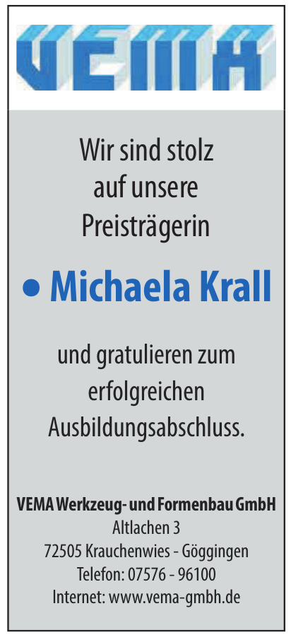 VEMA Werkzeug- und Formenbau GmbH VEMA Werkzeug- und Formenbau GmbH