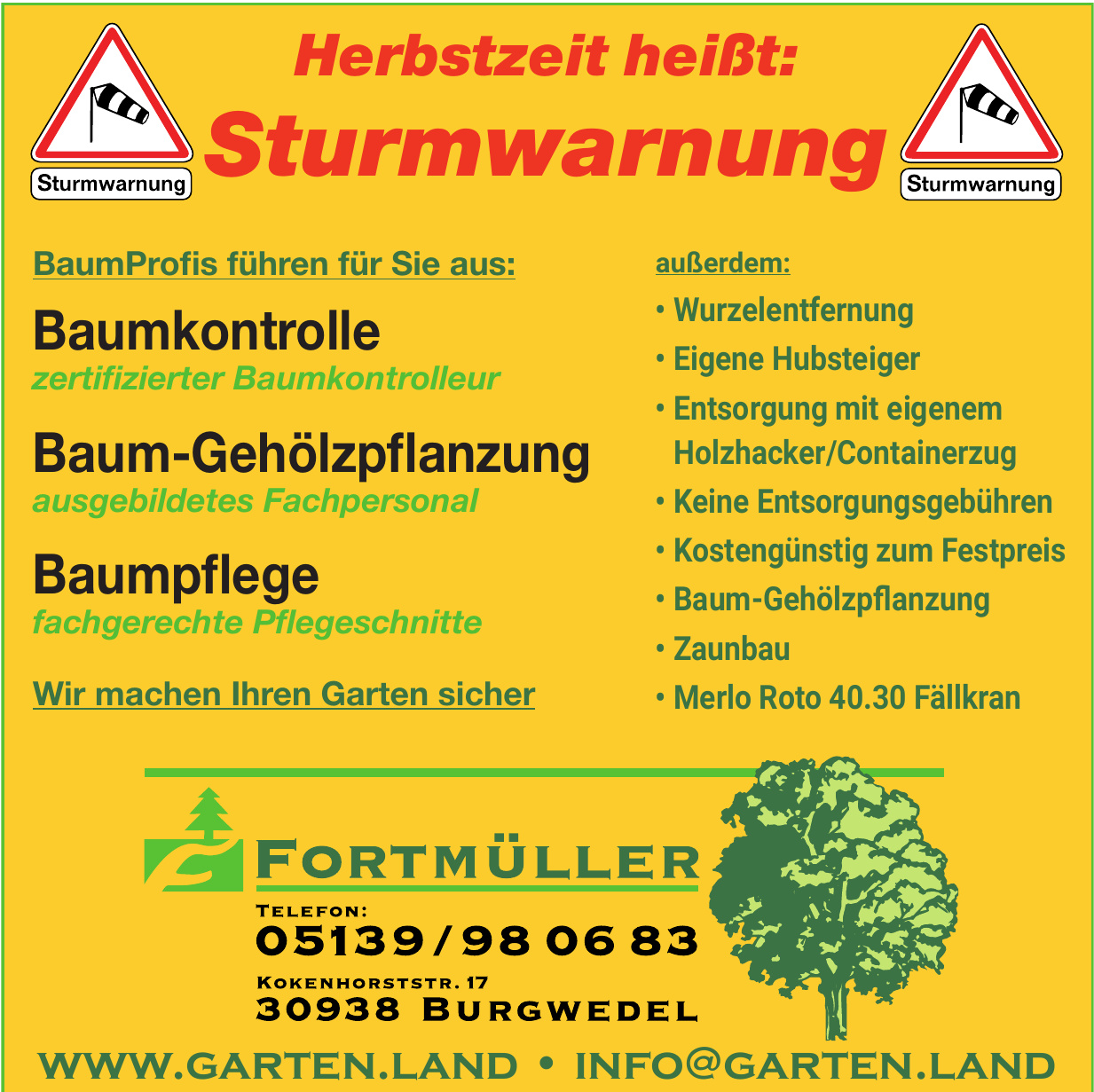 Fortmüller Garten- und Landschaftsbau und Baumpflege Fortmüller Garten- und Landschaftsbau und Baumpflege