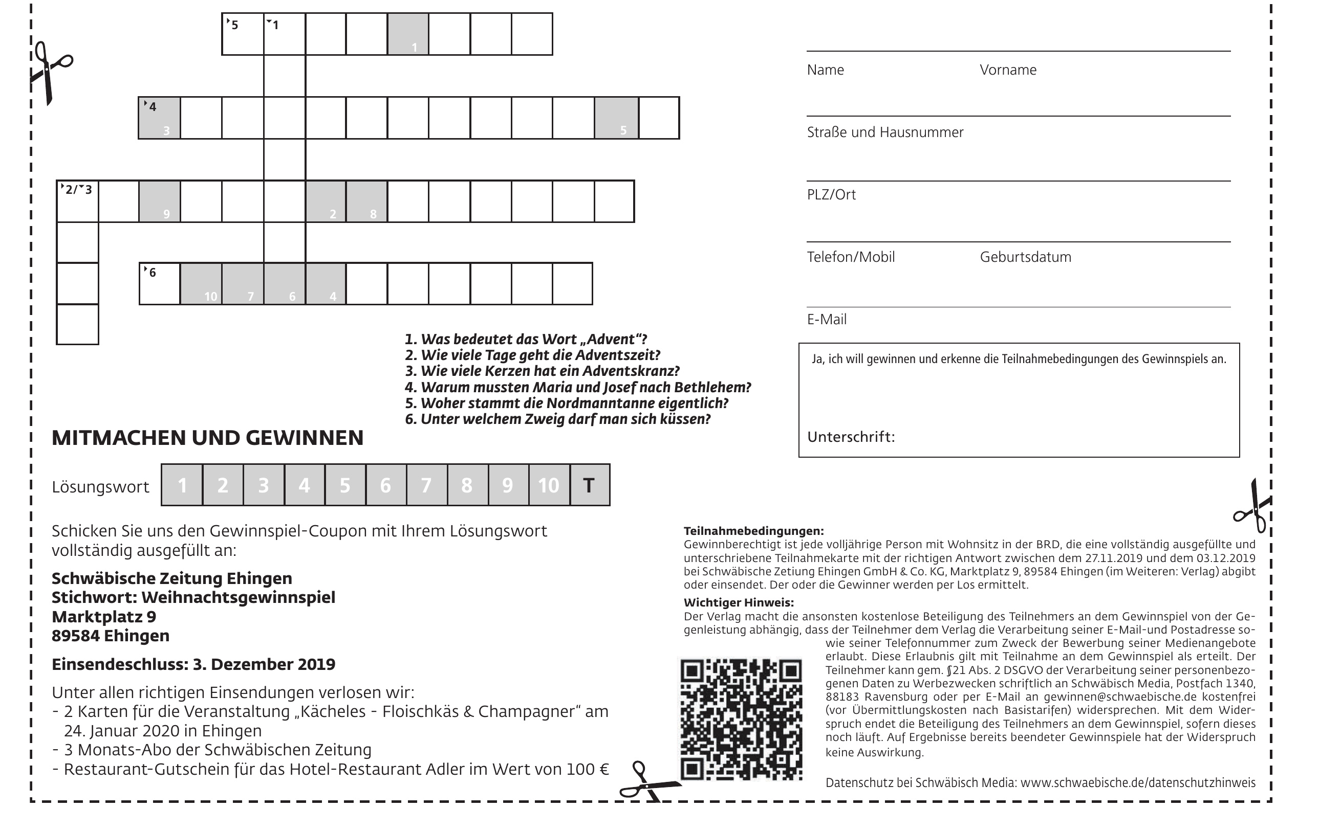 Weihnachtsgewinnspiel Weihnachtsgewinnspiel
