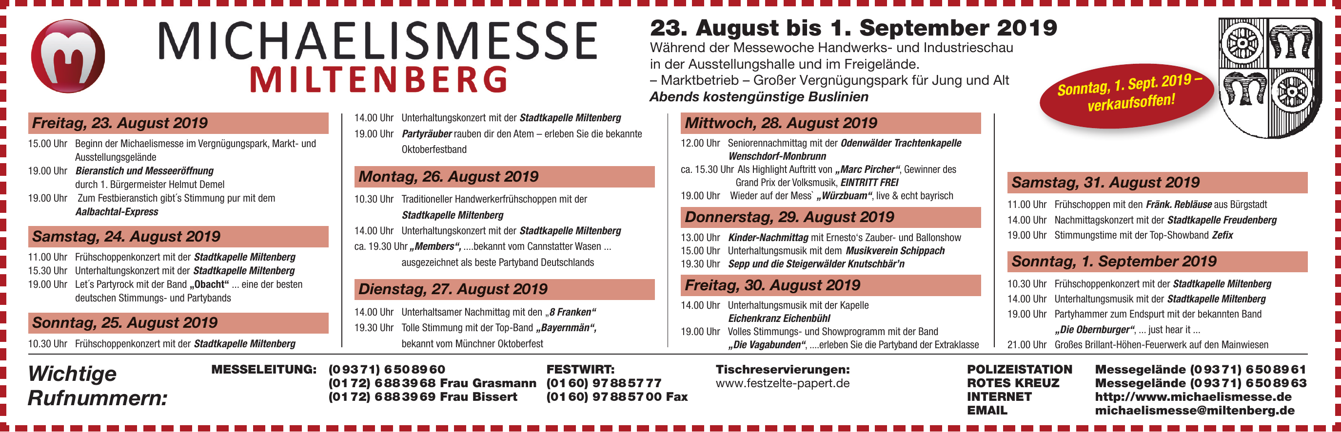 Michaelismesse Miltenberg Michaelismesse Miltenberg