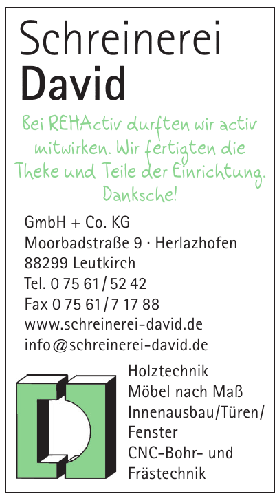 Schreinerei David GmbH + Co. KG Schreinerei David GmbH + Co. KG