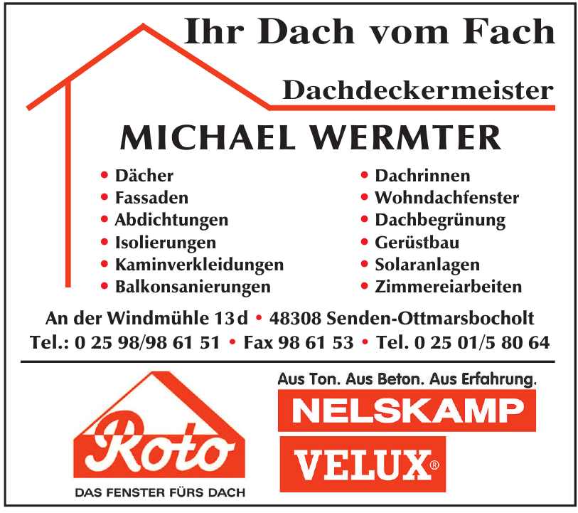 Dachdeckermeister Michael Wermter Dachdeckermeister Michael Wermter