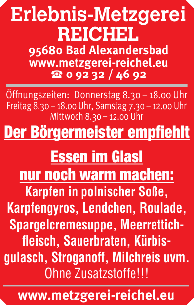 Erlebnis-Metzgerei Reichel Erlebnis-Metzgerei Reichel