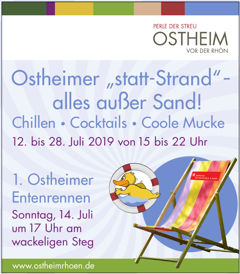 Ostheimer „statt-Strand“ – alles außer Sand! Ostheimer „statt-Strand“ – alles außer Sand!