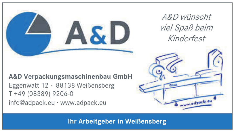 A & D Verpackungsmaschinenbau GmbH A & D Verpackungsmaschinenbau GmbH