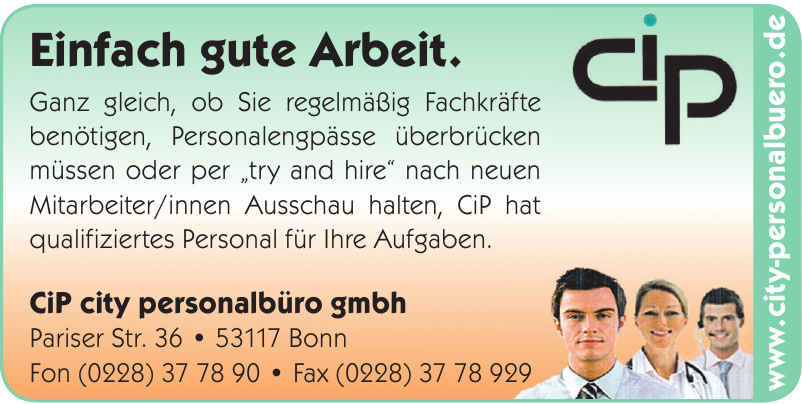 CiP city personalbüro gmbh CiP city personalbüro gmbh