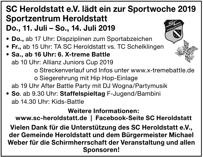 SC Heroldstatt e.V. SC Heroldstatt e.V.