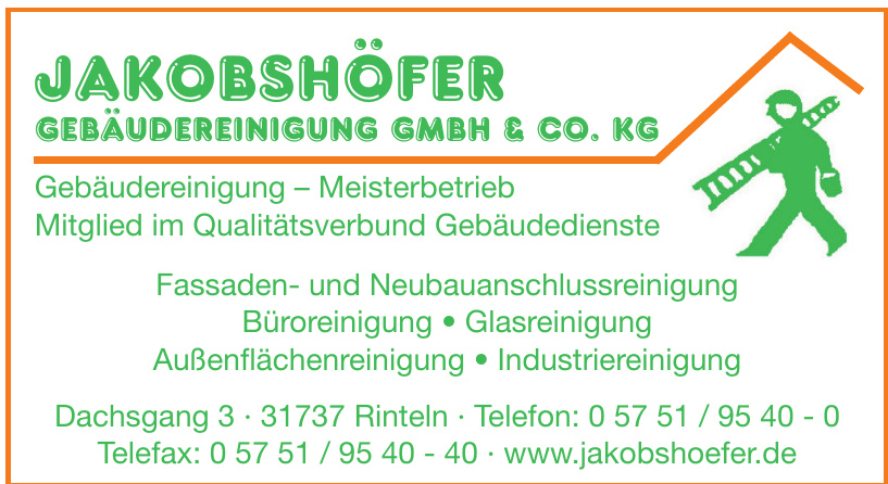Jakobshöfer GebäudereiniGunG Gmbh & Co. kG