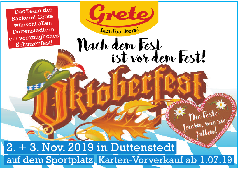 Landbäckerei Grete - Oktoberfest Landbäckerei Grete - Oktoberfest