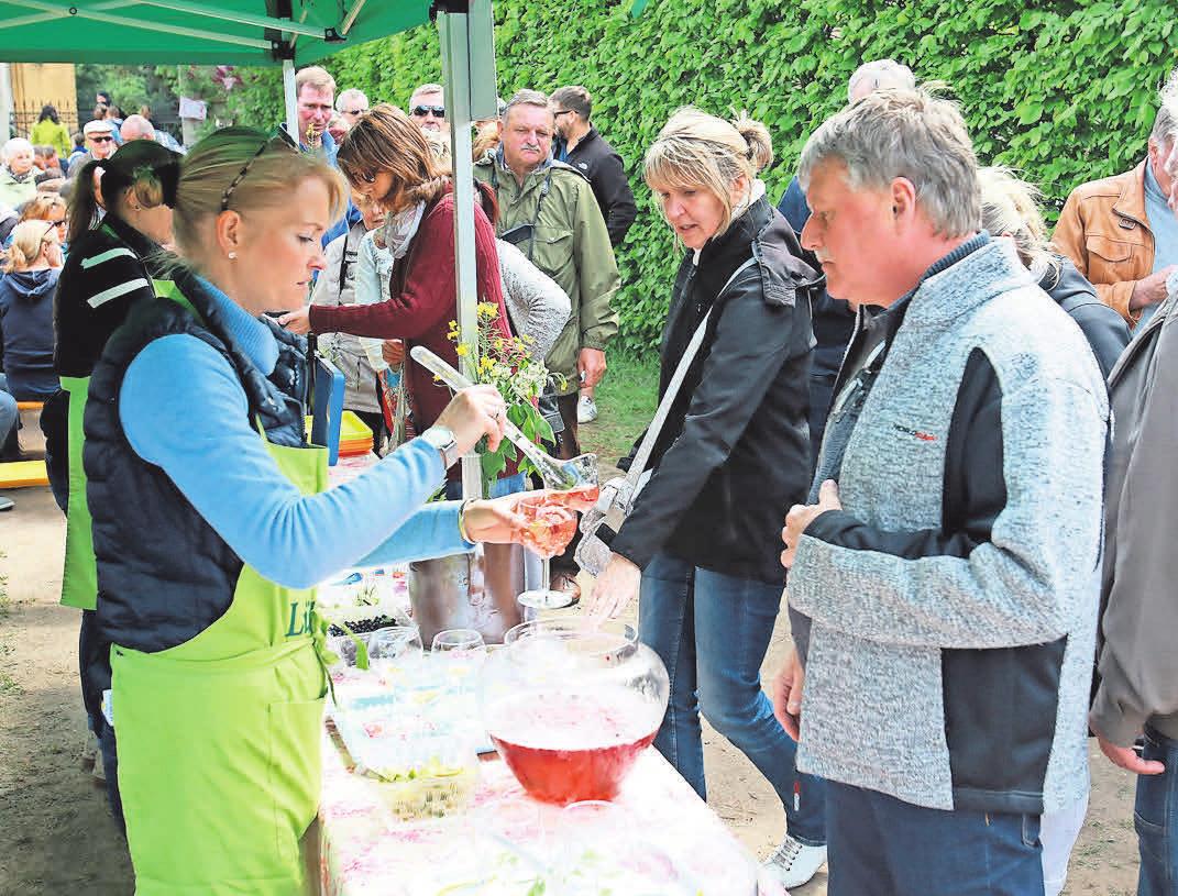 Aus Gründen der Nachhaltigkeit wird in Lütte die Mai-Bowle in Gläsern ausgeschenkt. FOTO: DIRK FRÖHLICH Aus Gründen der Nachhaltigkeit wird in Lütte die Mai-Bowle in Gläsern ausgeschenkt. FOTO: DIRK FRÖHLICH