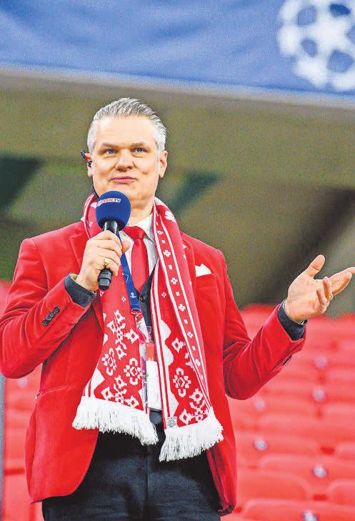 Die Bayern im Blick hat auch Leipzigs Stadionsprecher Tim Thoelke. Foto: IMAGO/motivio Die Bayern im Blick hat auch Leipzigs Stadionsprecher Tim Thoelke. Foto: IMAGO/motivio