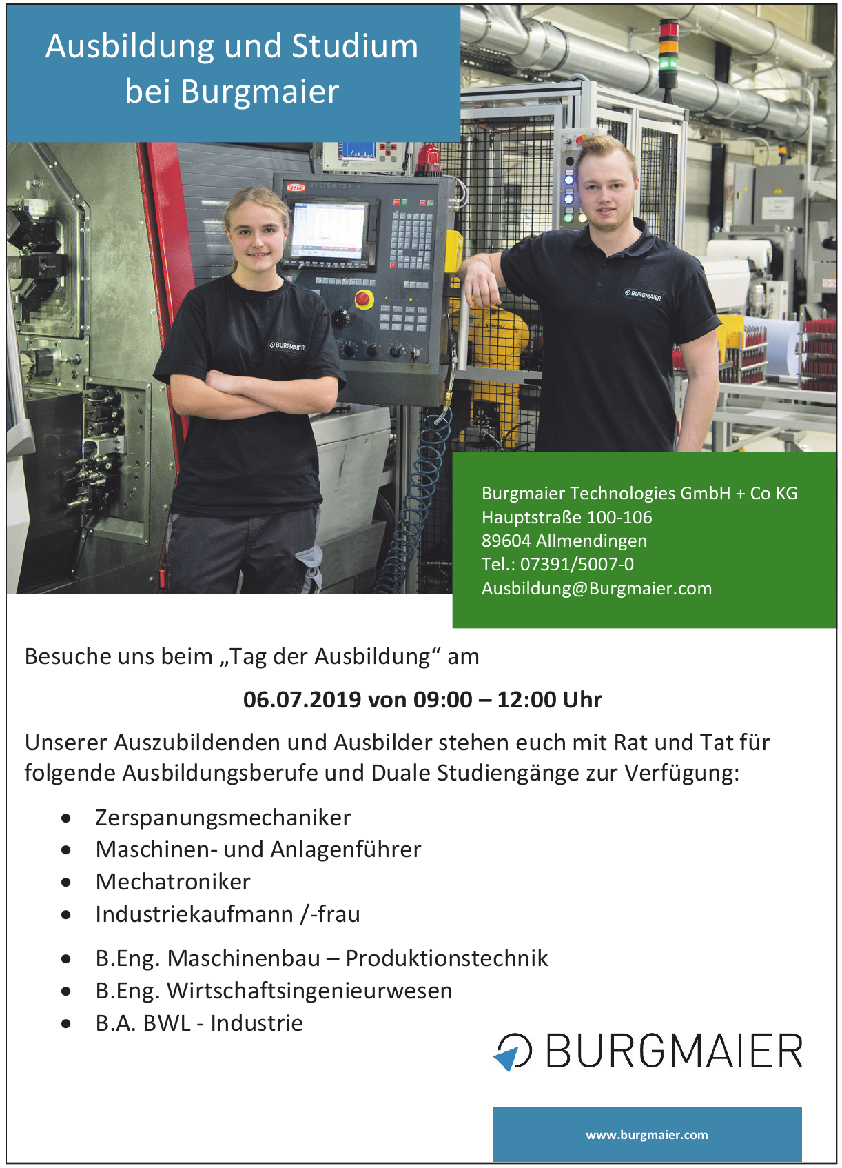 Burgmaier Technologies GmbH & Co KG Burgmaier Technologies GmbH & Co KG