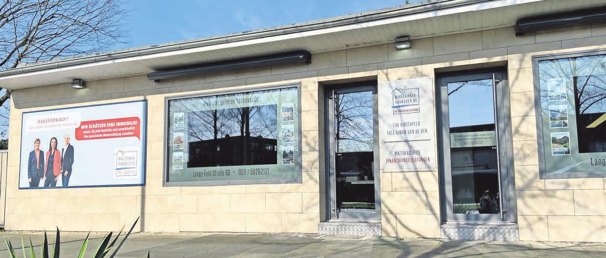 Das Maklerinnenbüro befindet sich an der Lange-Feld-Straße 60 in Kirchrode. Das Maklerinnenbüro befindet sich an der Lange-Feld-Straße 60 in Kirchrode.