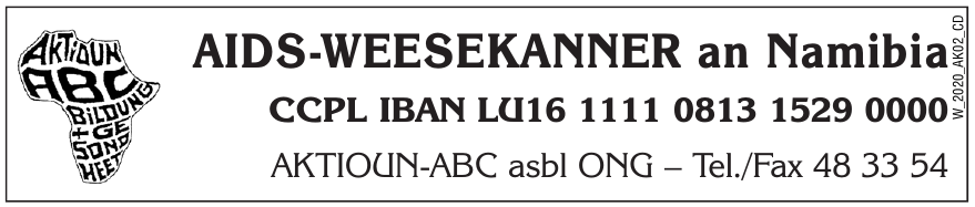 Aids-Weesekanner an Namibia - Aktion-ABC asbl ONG