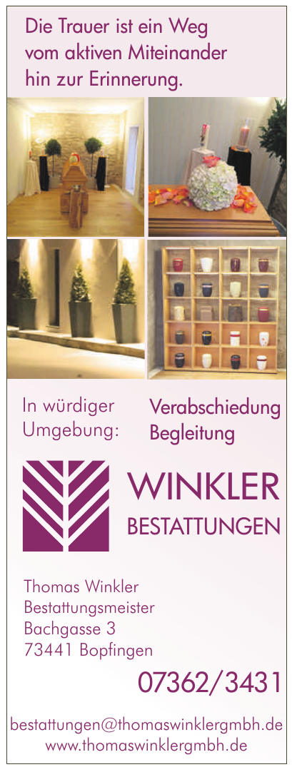 Winkler Bestattungen Winkler Bestattungen