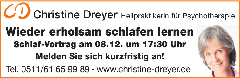 Christine Dreyer Heilpraktikerin für Psychotherapie Christine Dreyer Heilpraktikerin für Psychotherapie