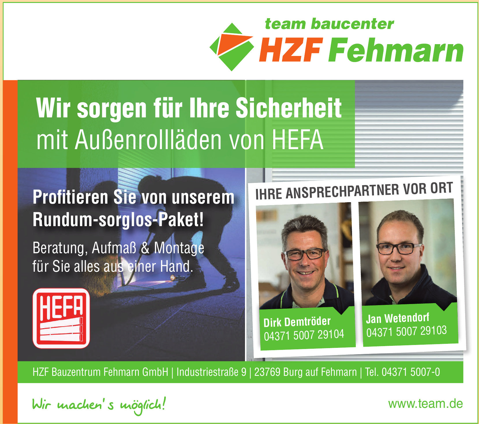 HZF Bauzentrum Fehmarn GmbH HZF Bauzentrum Fehmarn GmbH