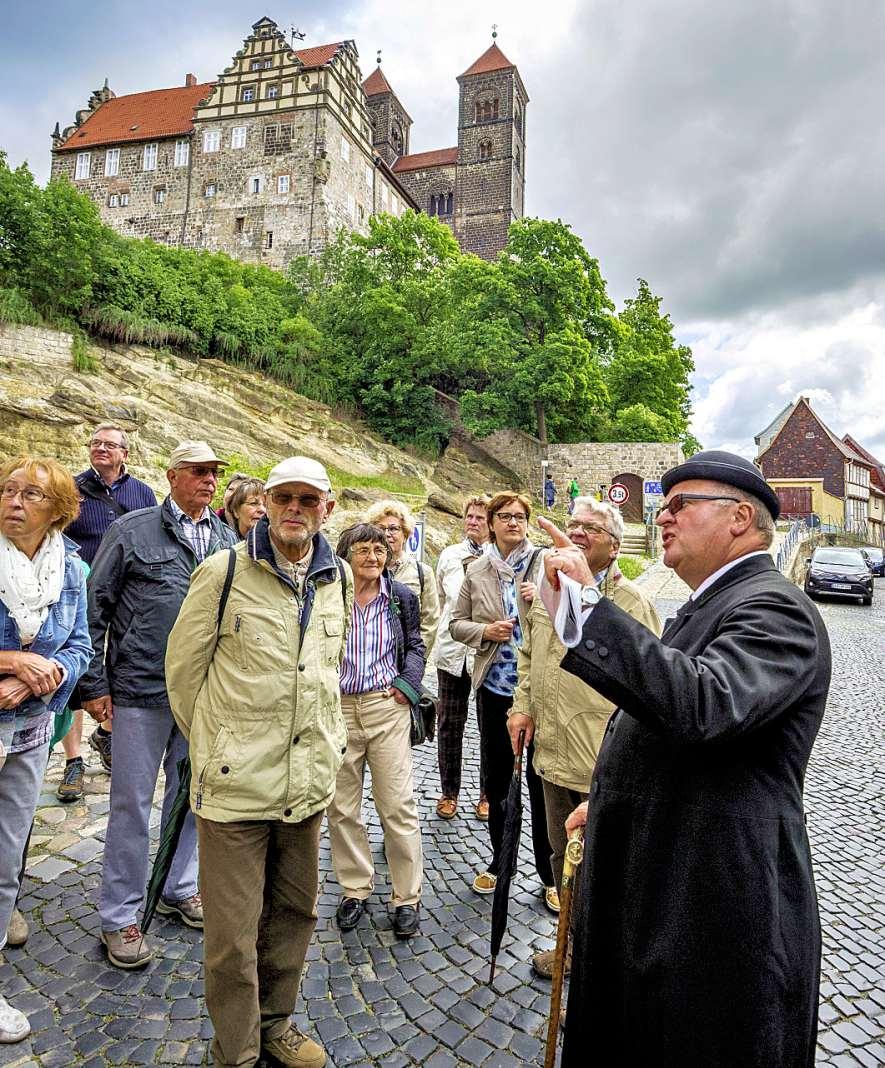 Stadtführer Hans-Jürgen Meie tritt am 27. August als Hans von Dippe auf und erzählt aus der Saatzuchtgeschichte Quedlinburgs.