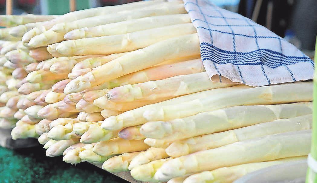 Um den Spargel frisch zu halten, sollte ein Tuch darum gewickelt werden. Um den Spargel frisch zu halten, sollte ein Tuch darum gewickelt werden.