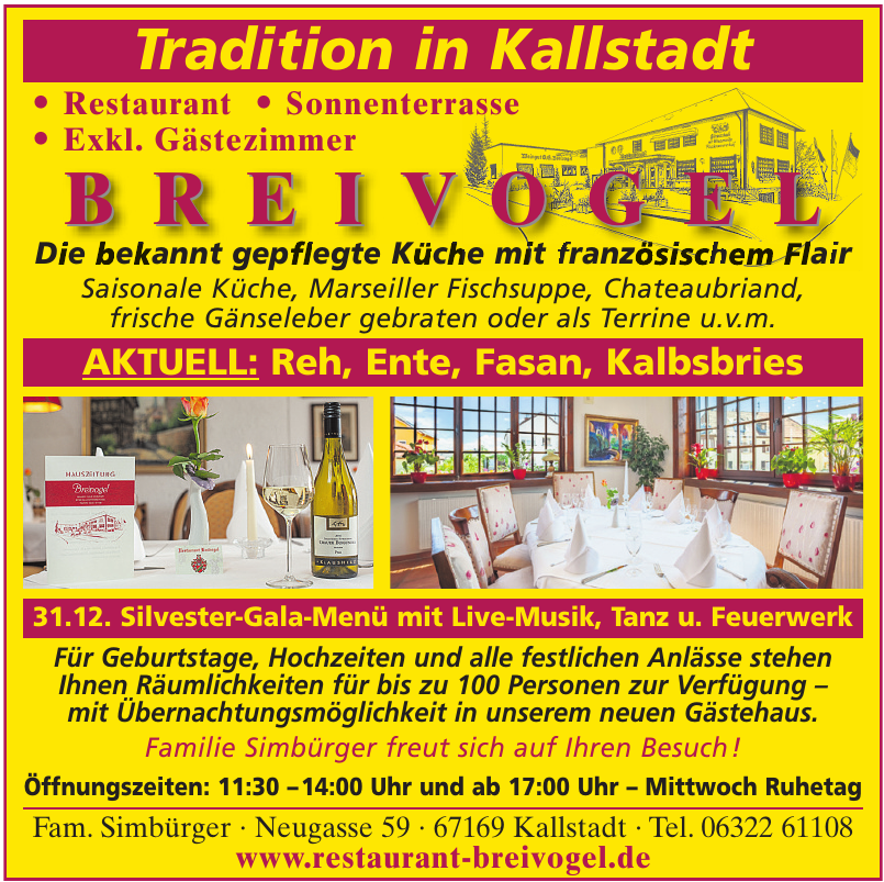 Restaurant Breivogel Restaurant Breivogel