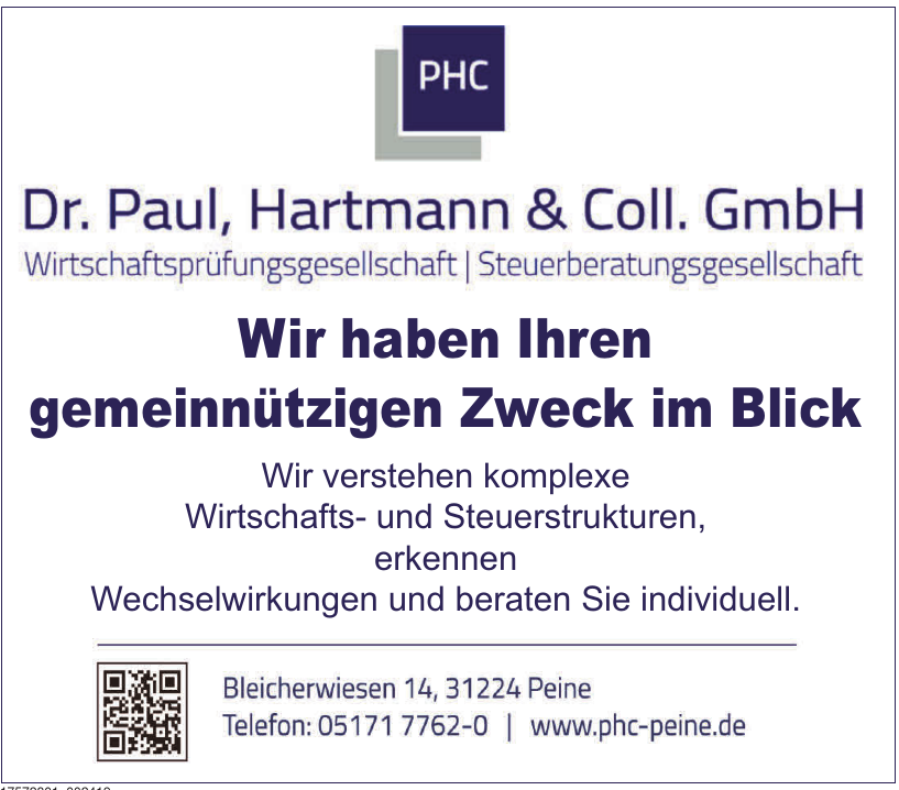 Dr. Paul, Hartmann & Coll. GmbH - PHC Dr. Paul, Hartmann & Coll. GmbH - PHC