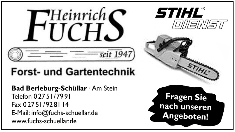 Heinrich Fuchs STIHL-Dienst Heinrich Fuchs STIHL-Dienst