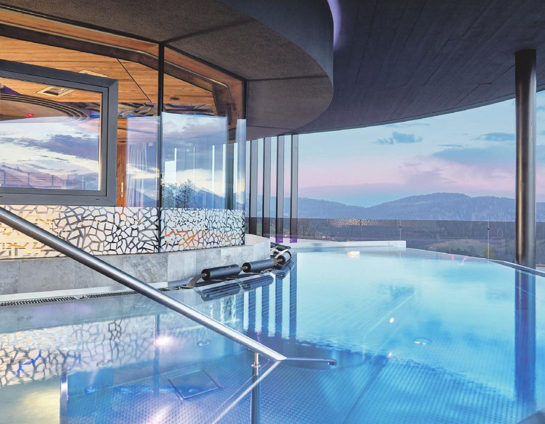 Wellness with a view.  Photo: Chalet Mirabell