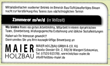 Maier Holzbau GmbH & Co. KG Maier Holzbau GmbH & Co. KG