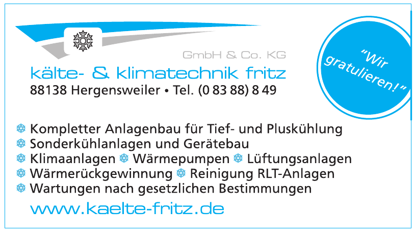 Intensivpflegedienst Lebenswert GmbH Kälte- & Klimatechnik Fritz GmbH & Co. KG