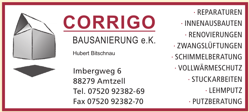 Corrigo Bausanierung e. K. Corrigo Bausanierung e. K.