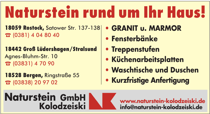 Naturstein GmbH Kolodzeiski Naturstein GmbH Kolodzeiski