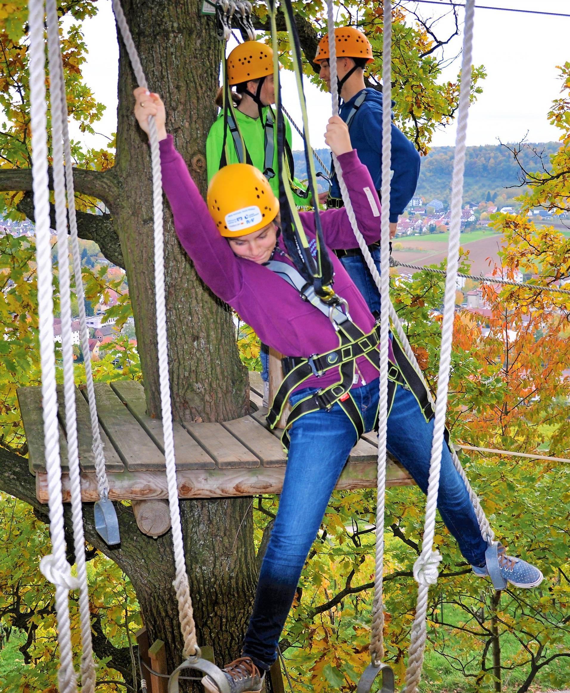 Einen Adrenalin-Kick gibt es im Waldkletterpark Weinsberg. Einen Adrenalin-Kick gibt es im Waldkletterpark Weinsberg.