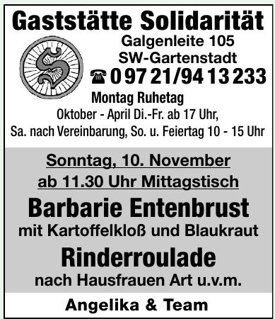 Gaststätte Solidarität Gaststätte Solidarität