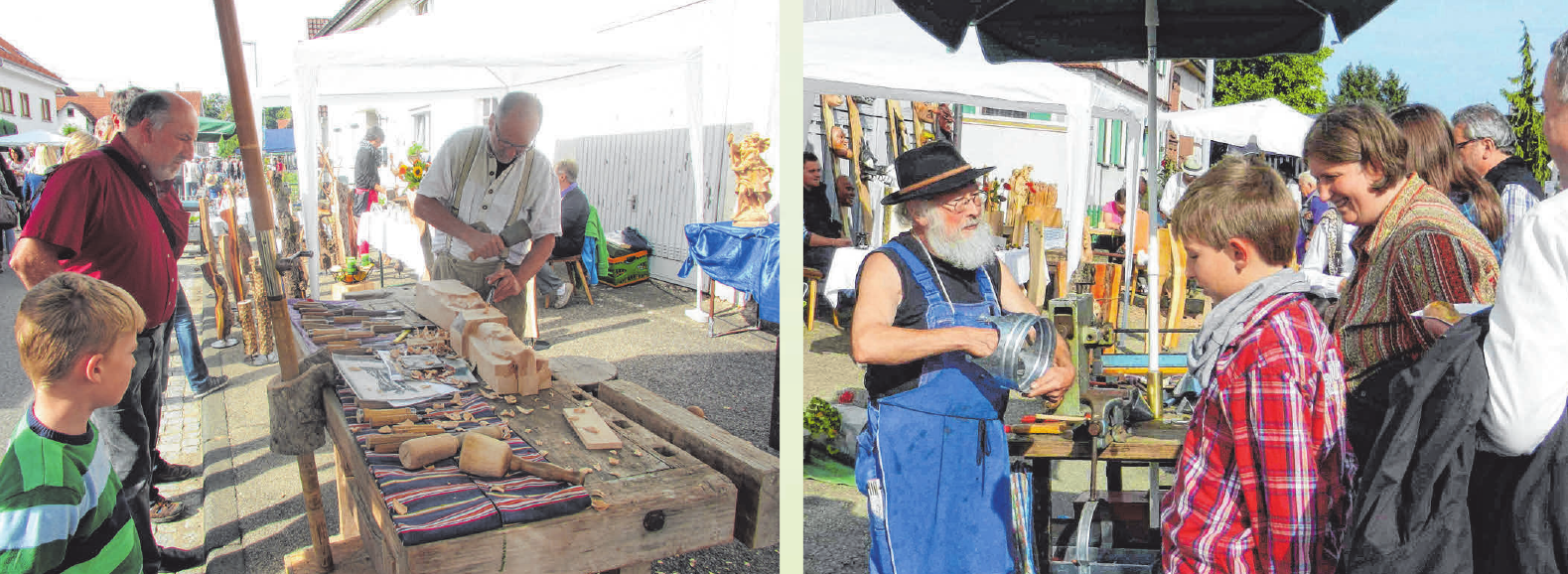 Beim Handwerkermarkt kann sich der Besucher informieren, über die Schulter schauen, aber auch einkaufen. FOTOS: PRIVAT Beim Handwerkermarkt kann sich der Besucher informieren, über die Schulter schauen, aber auch einkaufen. FOTOS: PRIVAT