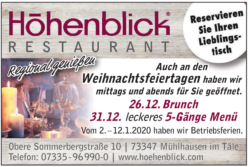 Höhenblick Restaurant Höhenblick Restaurant