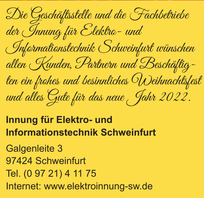 Innung für Elektro- und Informationstechnik Schweinfurt