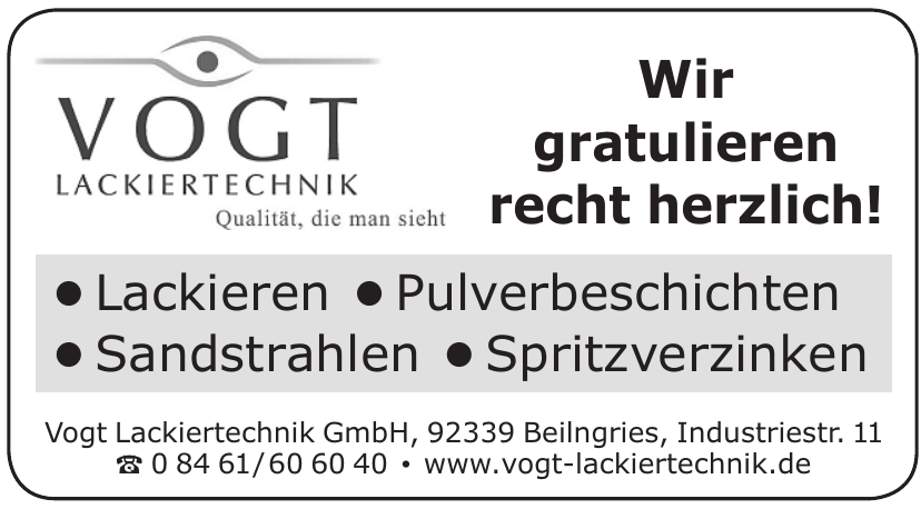 Vogt Lackiertechnik GmbH Vogt Lackiertechnik GmbH
