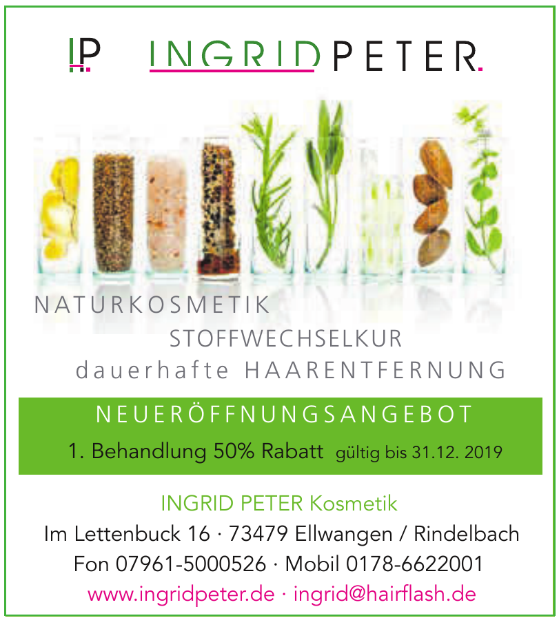 Ingrid Peter Kosmetik Ingrid Peter Kosmetik
