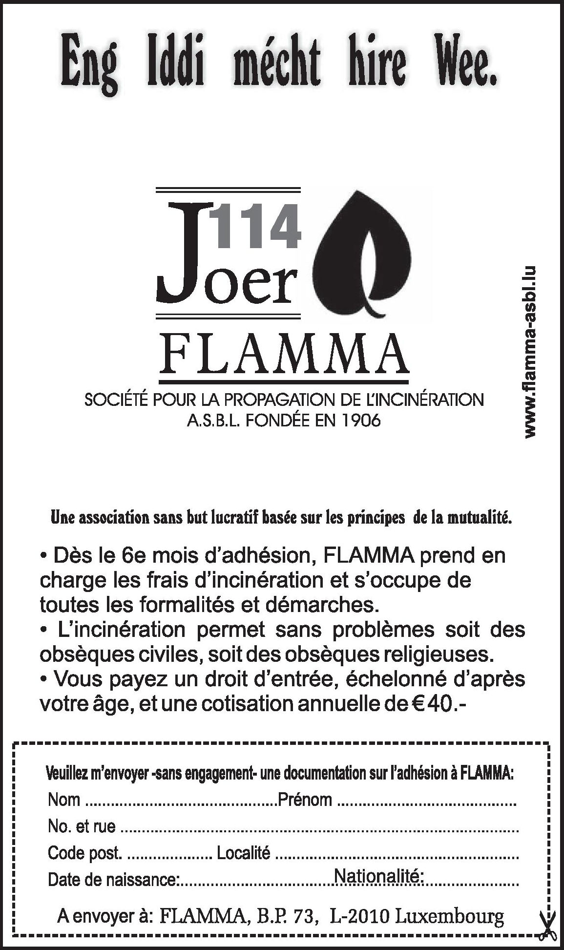Flamma A.S.B.L.