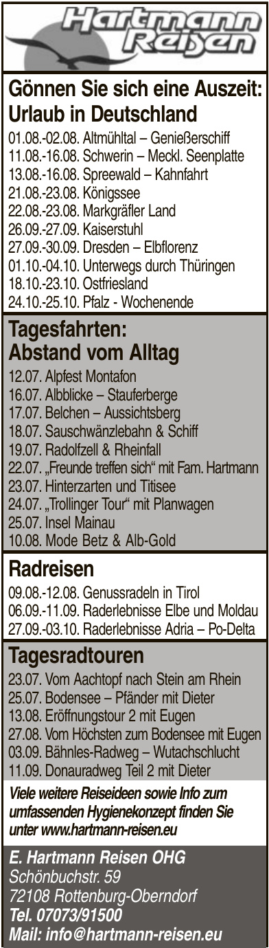 E. Hartmann Reisen OHG E. Hartmann Reisen OHG