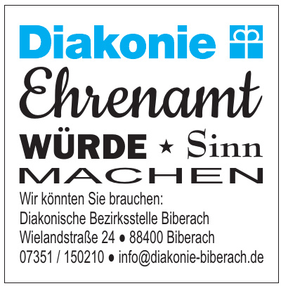 Diakonische Bezirksstelle Biberach Diakonische Bezirksstelle Biberach