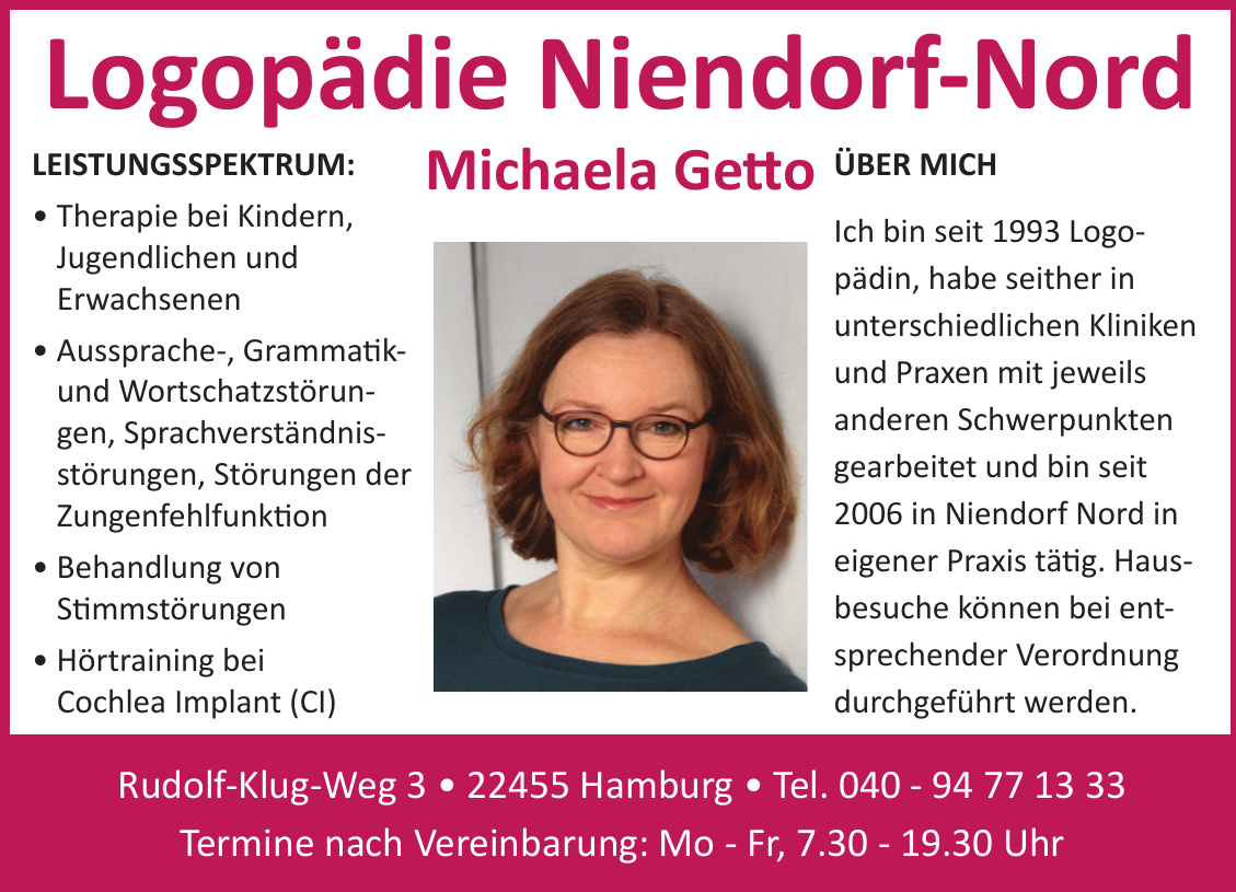 Logopädie Niendorf-Nord Michaela Getto Logopädie Niendorf-Nord Michaela Getto