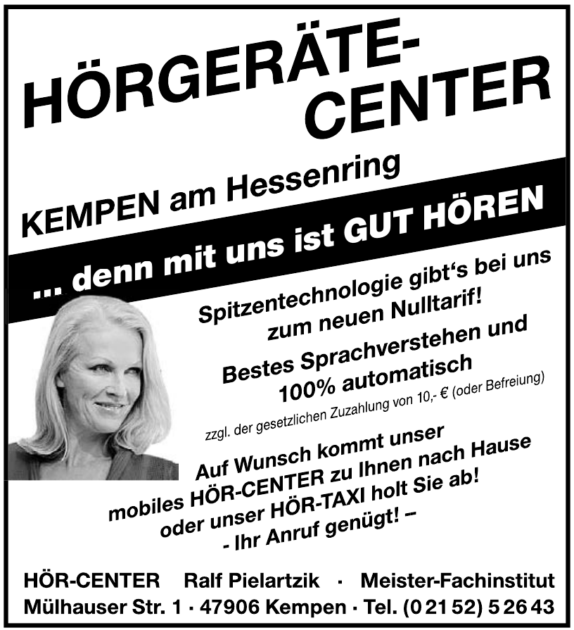 Hör-Center Ralf Pielartzik Meister-Fachinstitut Hör-Center Ralf Pielartzik Meister-Fachinstitut