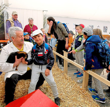 Besonders beliebt bei den Kindern: der Streichelzoo in Halle 1, der traditionellen Tierhalle. Besonders beliebt bei den Kindern: der Streichelzoo in Halle 1, der traditionellen Tierhalle.