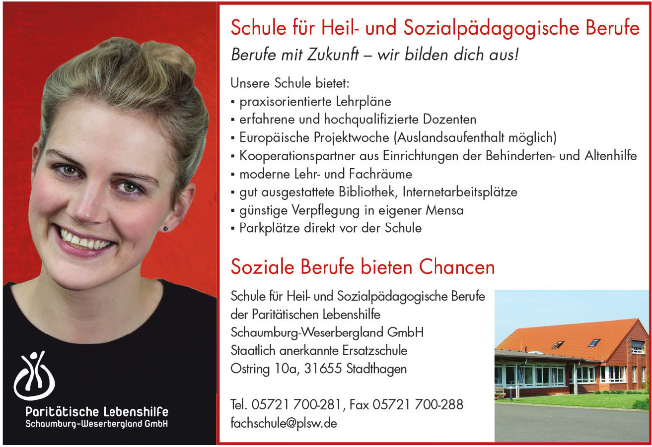 Schule der Paritätischen Lebenshilfe Schaumburg-Weserbergland GmbH Schule der Paritätischen Lebenshilfe Schaumburg-Weserbergland GmbH