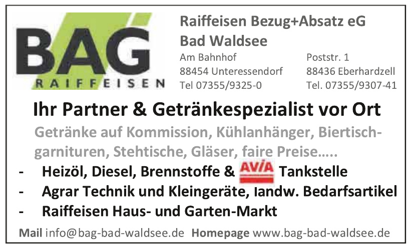 Bag Raiffeisen Bezug + Absatz eG Bag Raiffeisen Bezug + Absatz eG
